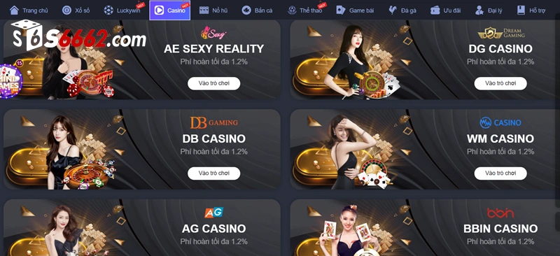Lựa chọn NPH trong live casino để tham gia tài xỉu